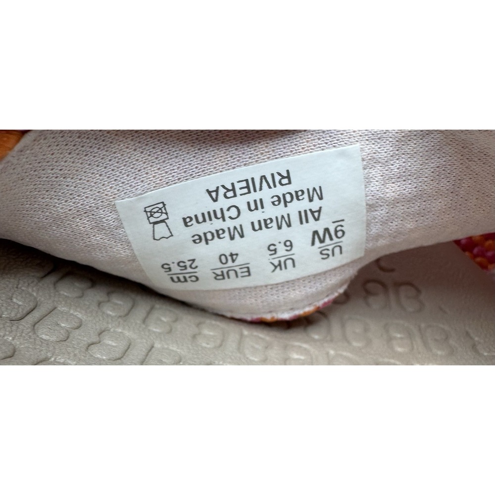 Bzees Womens Riviera Sz 9 Machine Washable Wedge Sandal Pink/Orange - Picture 8 of 8